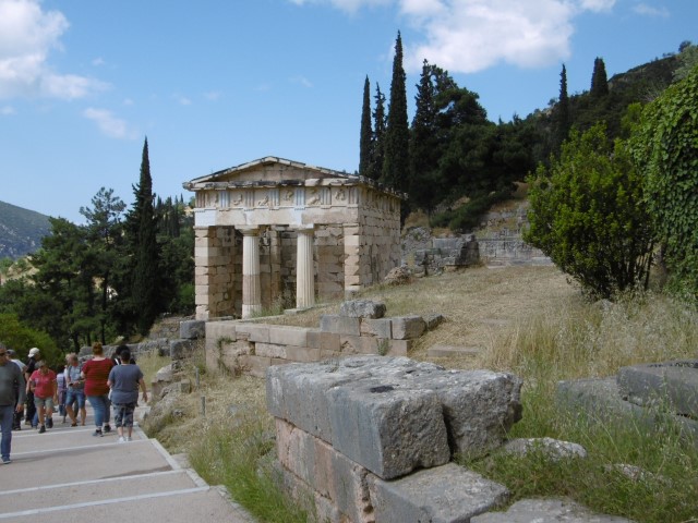 Oude tempel in Delphi